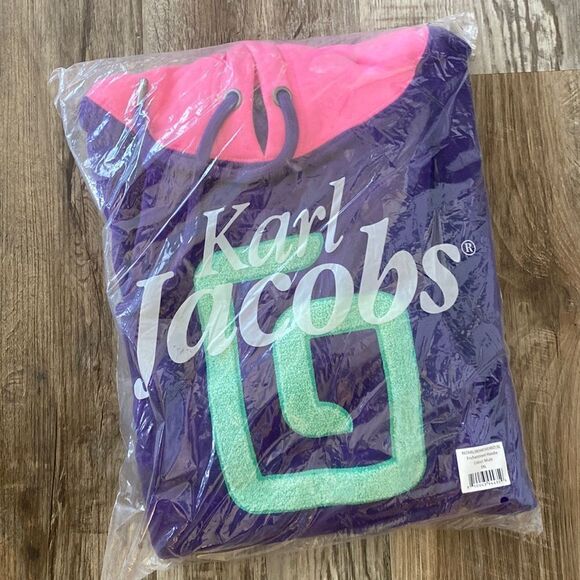 Karl Jacobs Enchantment Multicolor Colorblocked Long Sleeve Pullover Hoodie 3X - Picture 3 of 4